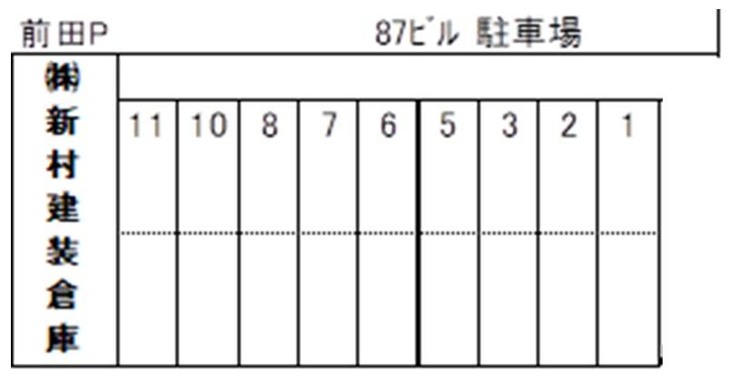中川パーキングの駐車配置図