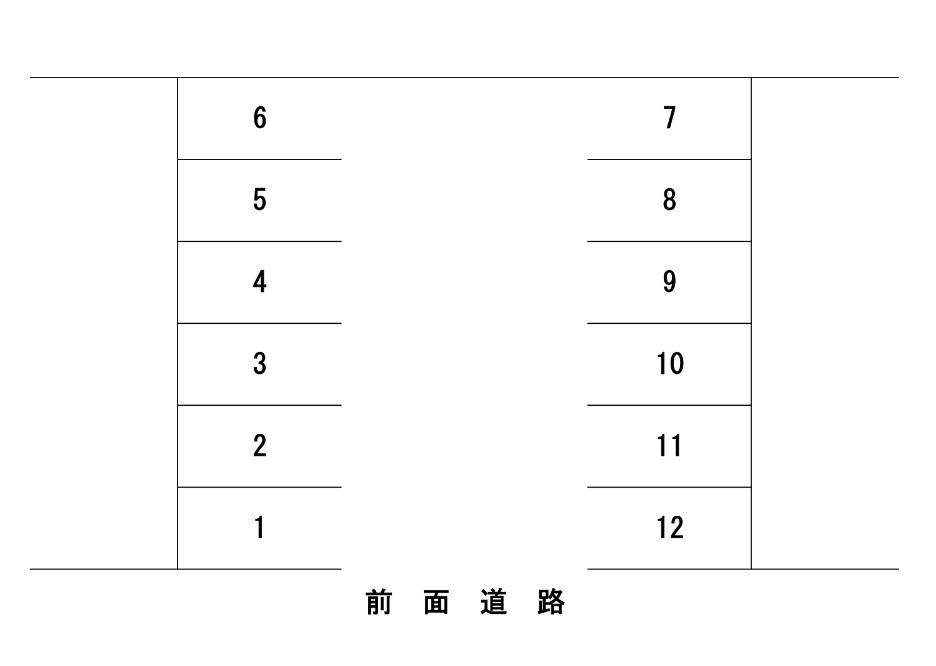 楽々園５丁目２０ガレージの駐車配置図