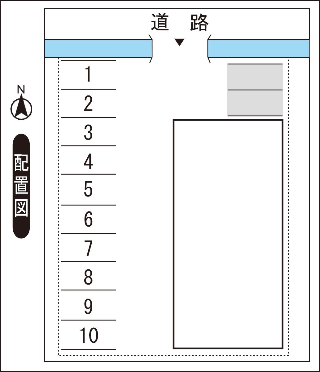 月見3丁目Hパーキングの駐車配置図