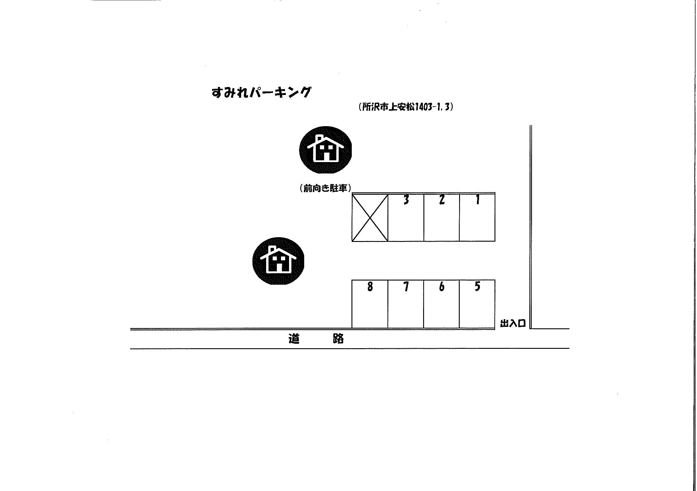 すみれパーキングの駐車配置図