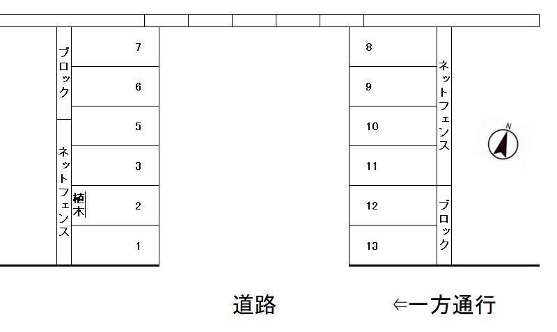 市道町駐車場 の駐車配置図