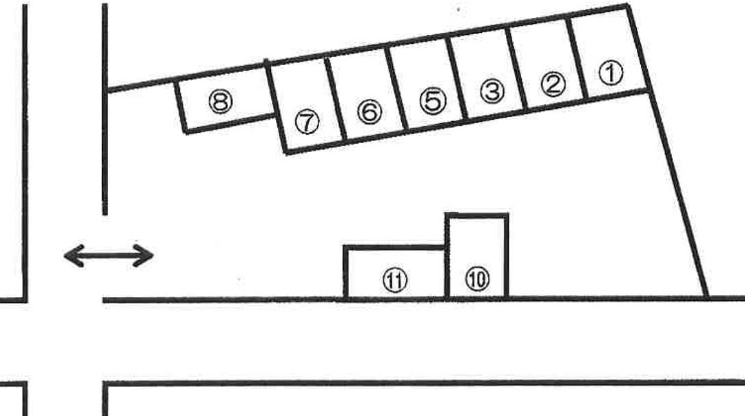 クローバー駐車場の駐車配置図
