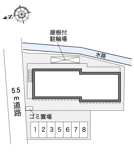 メゾンドールほのか(30902)　敷地外駐車場の駐車配置図
