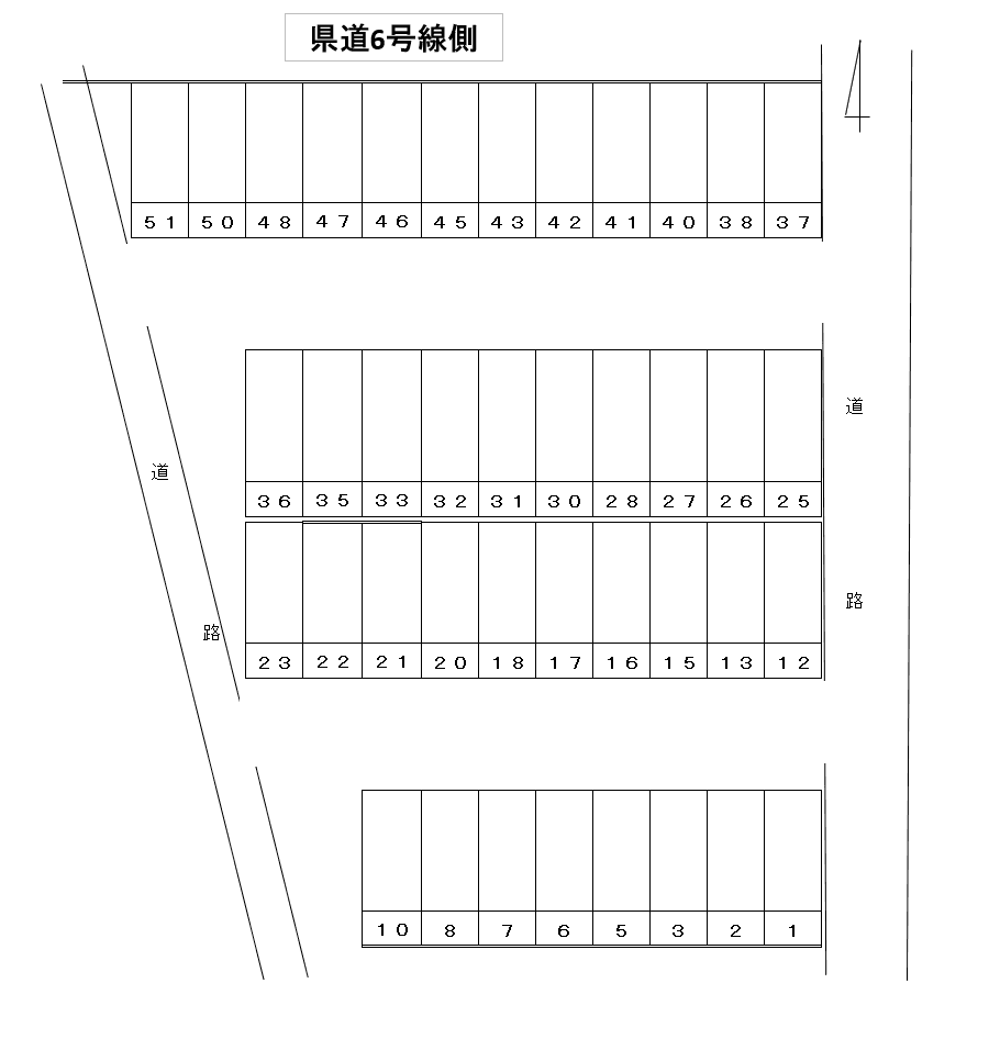 石金駐車場の駐車配置図