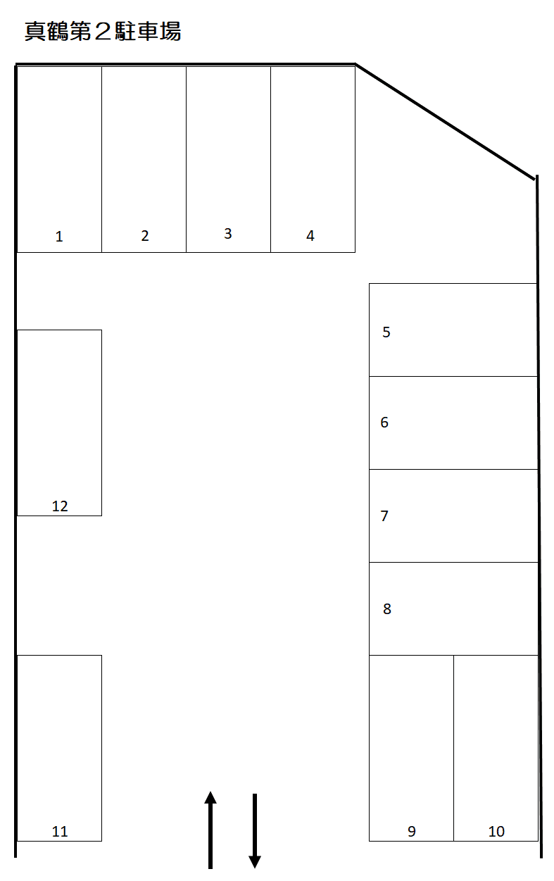 真鶴第2駐車場の駐車配置図
