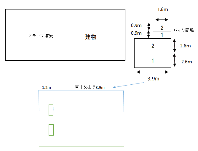 オデッサ浦安の駐車配置図