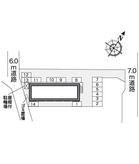 ミナレット寺町(25551)の駐車配置図