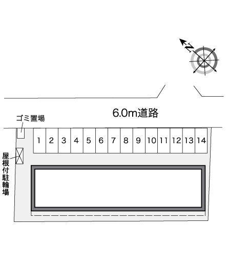 ラ　ボエーム(39068)の駐車配置図