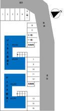 ジュネスIWAZU　Ⅰ・Ⅱの駐車場
