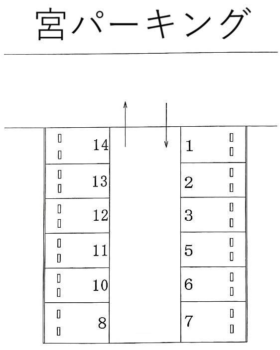 宮パーキングの駐車配置図