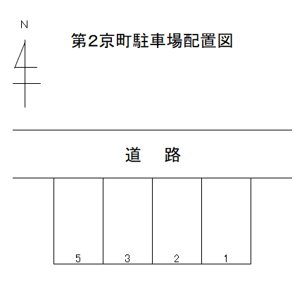 第２京町駐車場の駐車配置図
