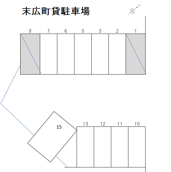 末広町貸駐車場の駐車配置図