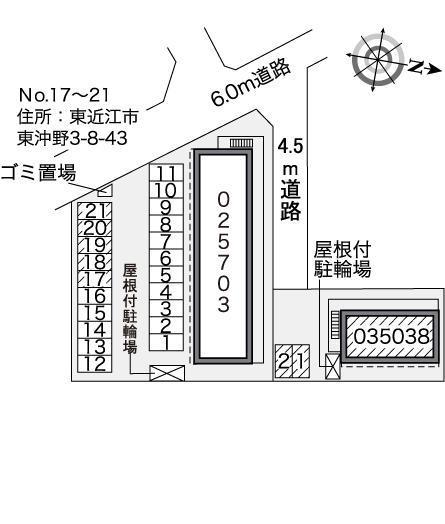 プチトマト(35038)　敷地外駐車場の駐車配置図