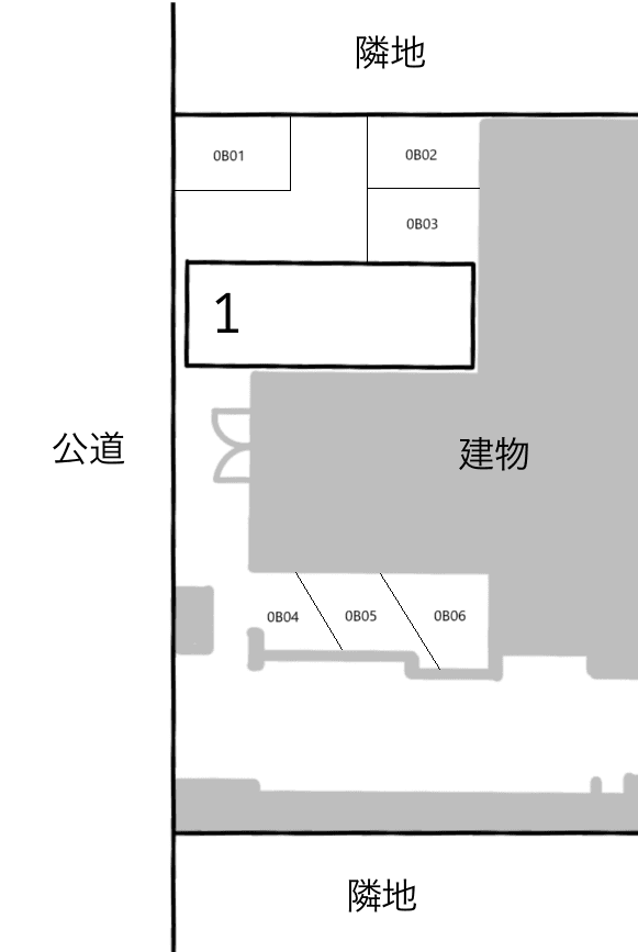 スカイコート蒲田第5の駐車配置図