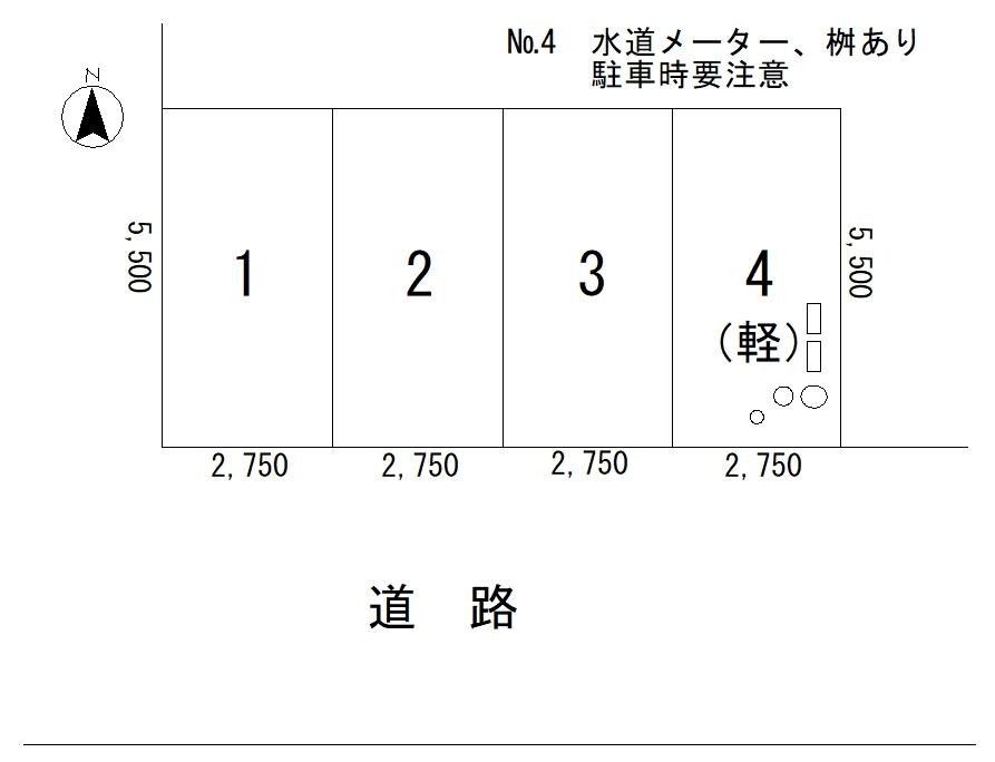プライムアセット御殿３丁目の駐車配置図