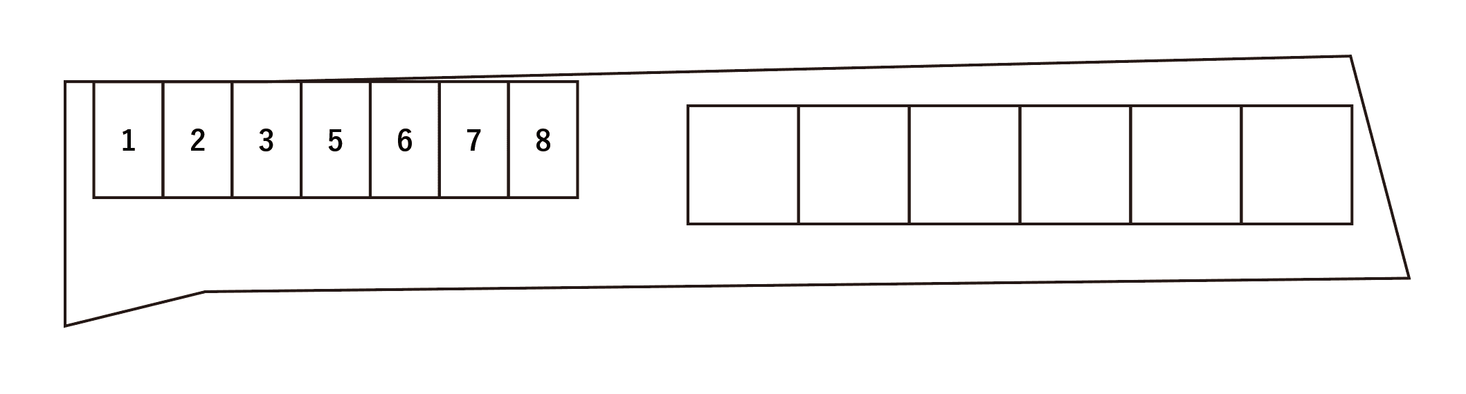 アンプルール　茨木　駐車場の駐車配置図
