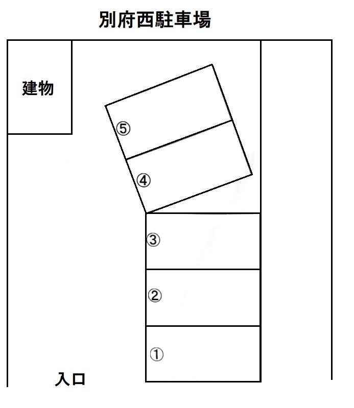 別府西駐車場の駐車配置図