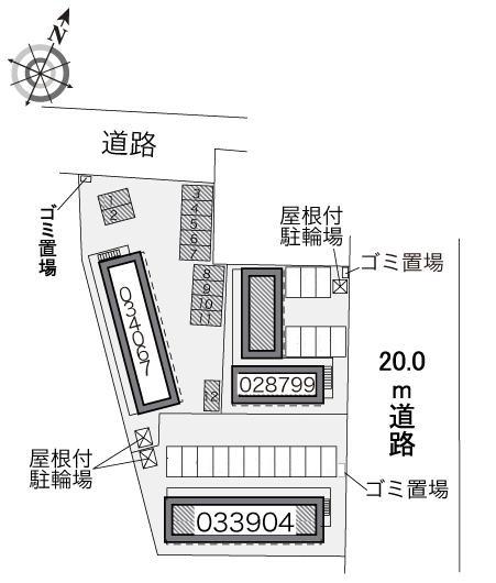 アマーレ　サッポロⅢ(34067)の駐車配置図