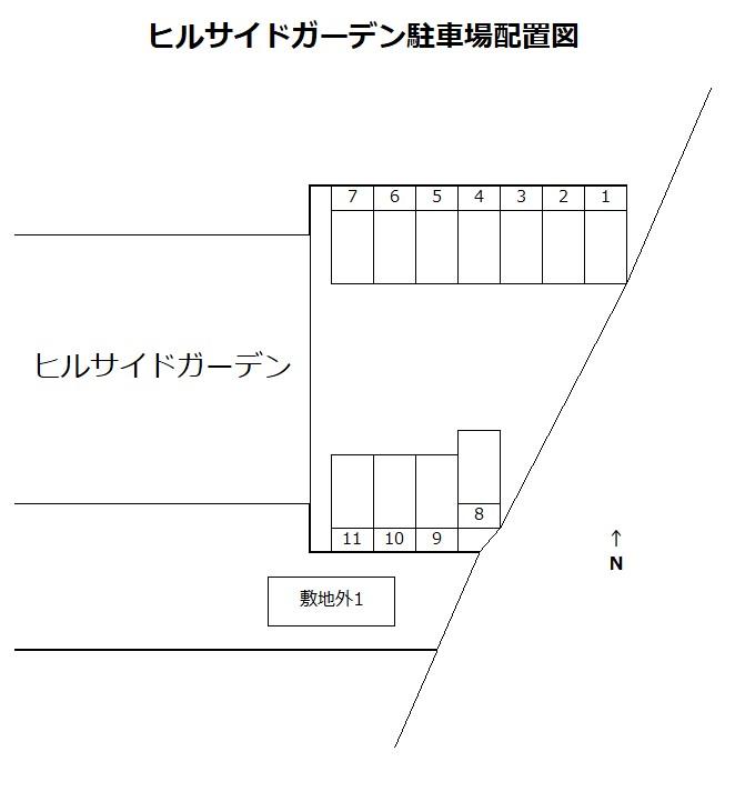 ヒルサイドガーデンの駐車配置図