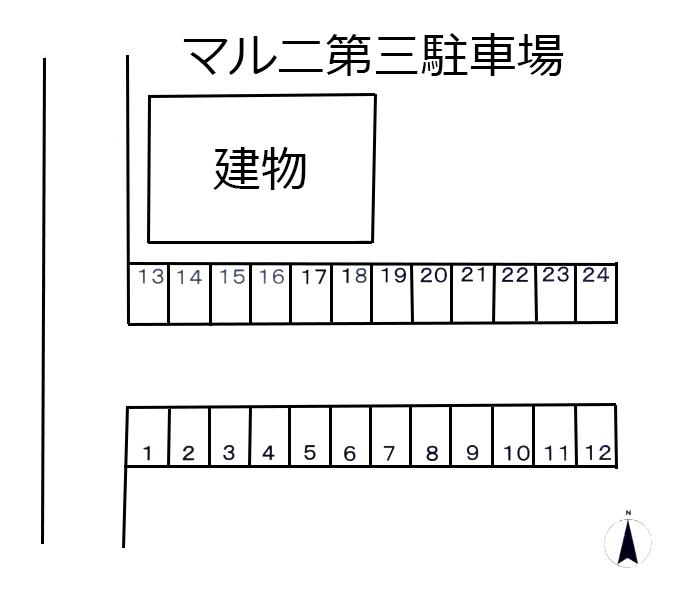 マルニ第三駐車場の駐車配置図