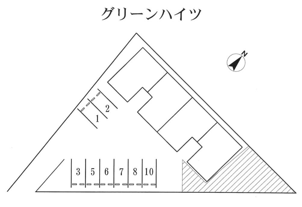 グリーンハイツの駐車配置図
