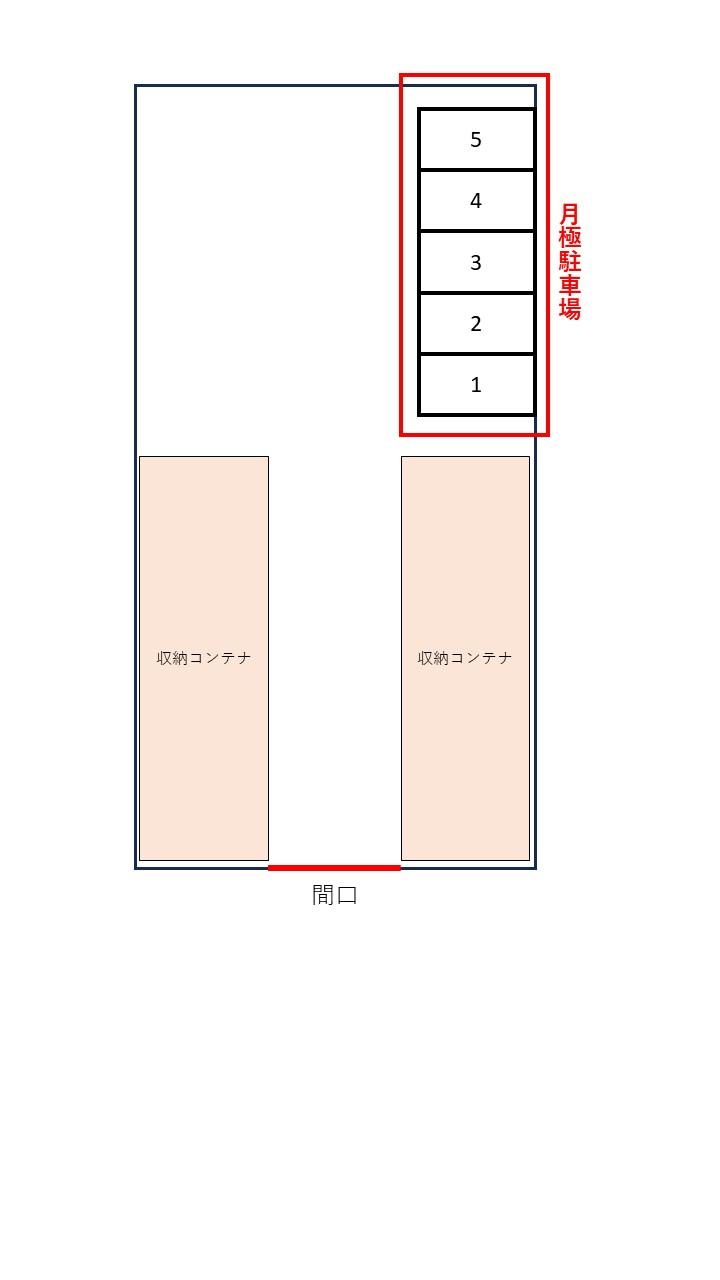 トランクデイズ前橋三俣月極駐車場の駐車配置図