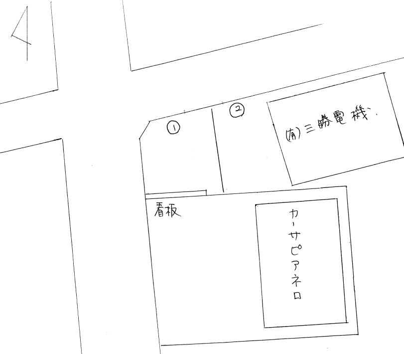 共和町3丁目3番1駐車場の駐車配置図