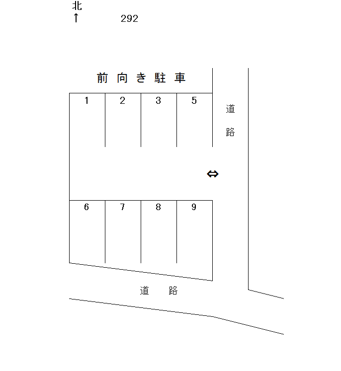 岩倉－292の駐車配置図