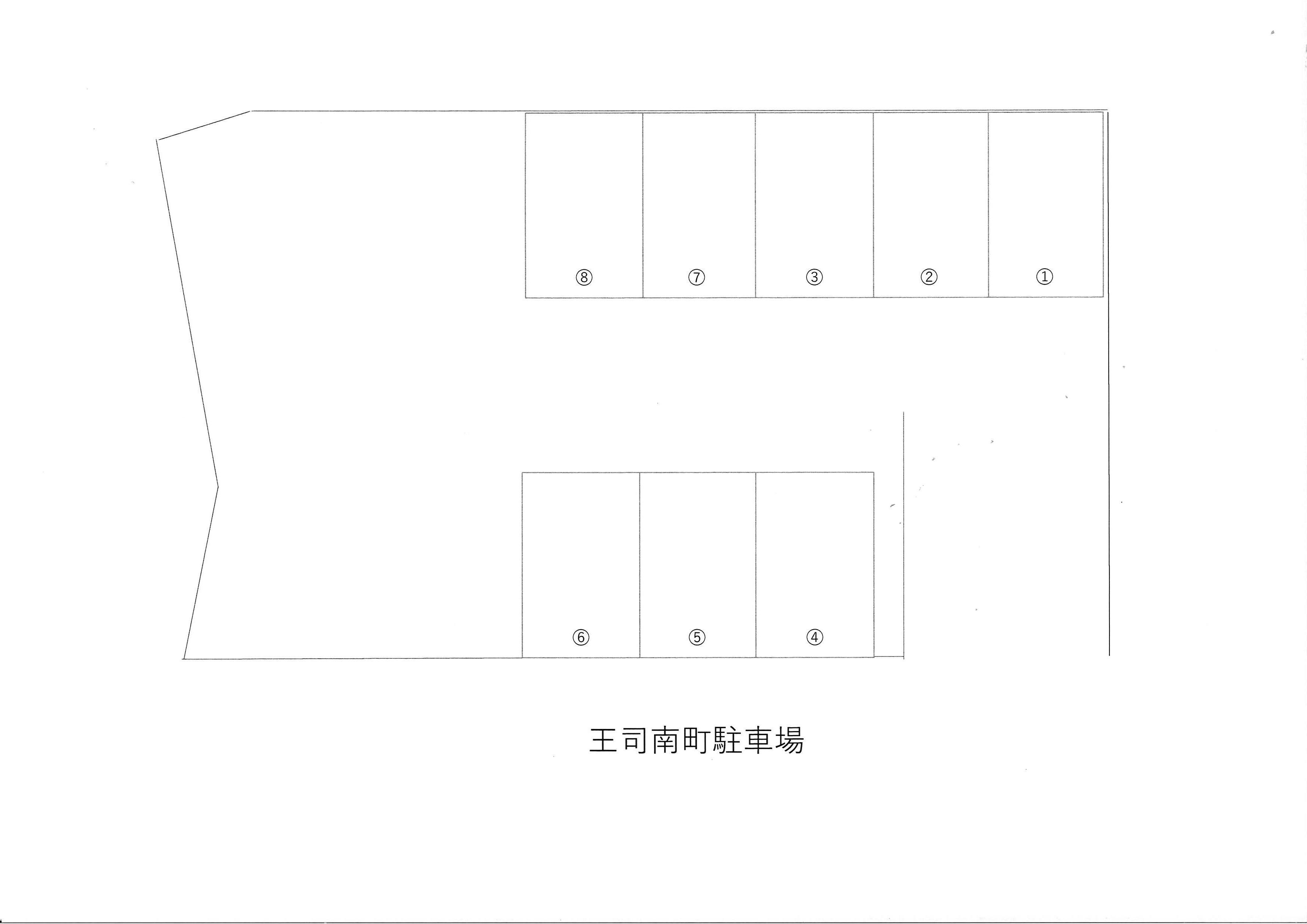 王司南町駐車場の駐車配置図