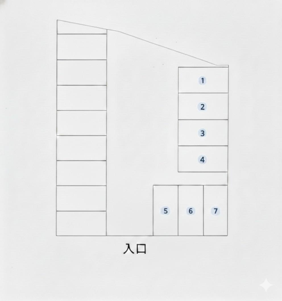 筋野駐車場の駐車配置図