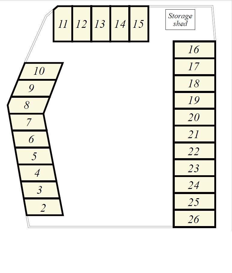 第一増島駐車場の駐車配置図