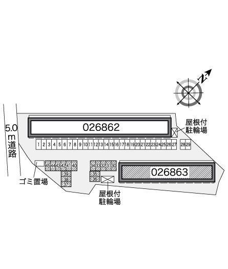 安田　２(26863)の駐車配置図
