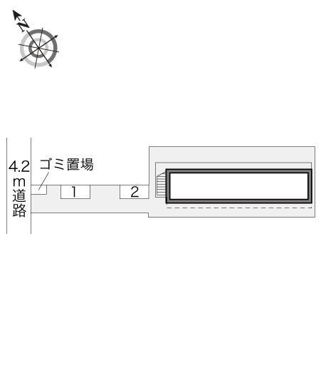 シャンブルＮＳ(21821)の駐車配置図