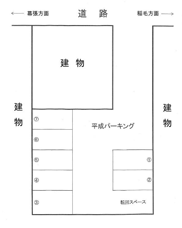 平成パーキングの駐車配置図