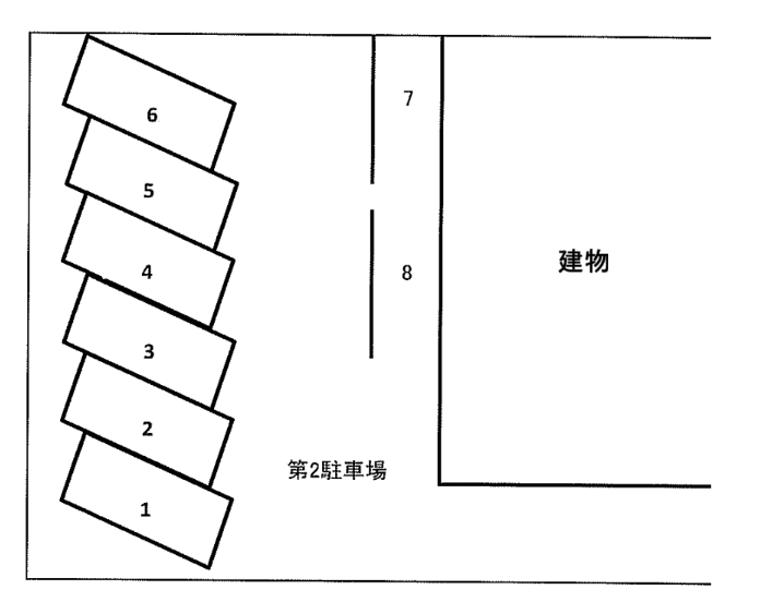 内丸第二駐車場の駐車配置図