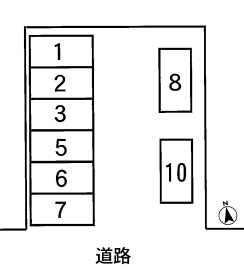 ヒロパーキングの駐車配置図
