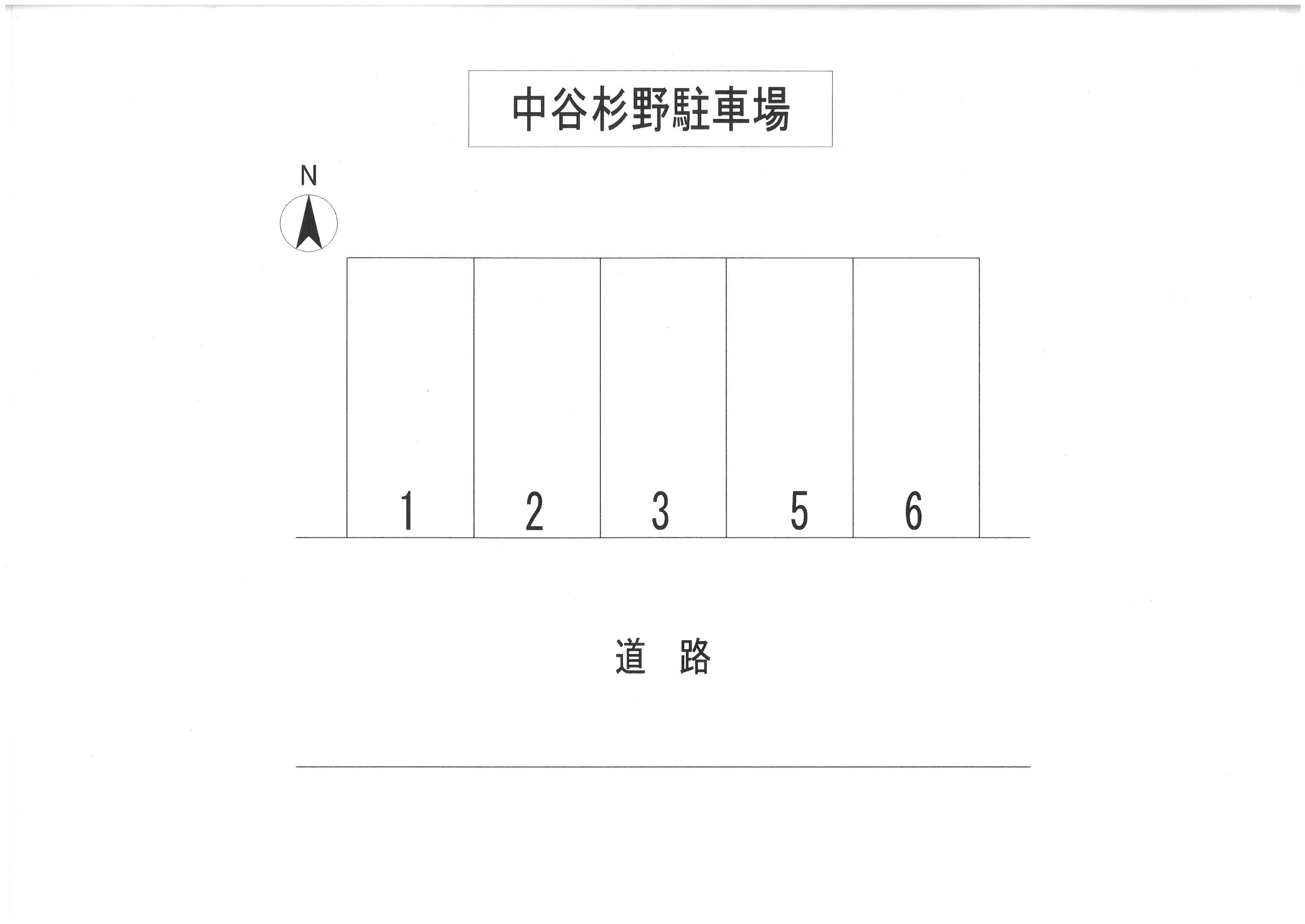 中谷杉野駐車場の駐車配置図