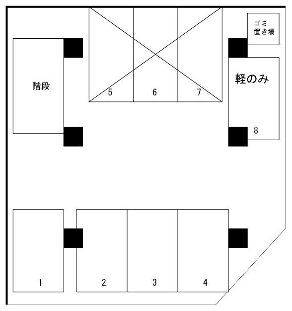 73（ナミ）パーキングの駐車配置図