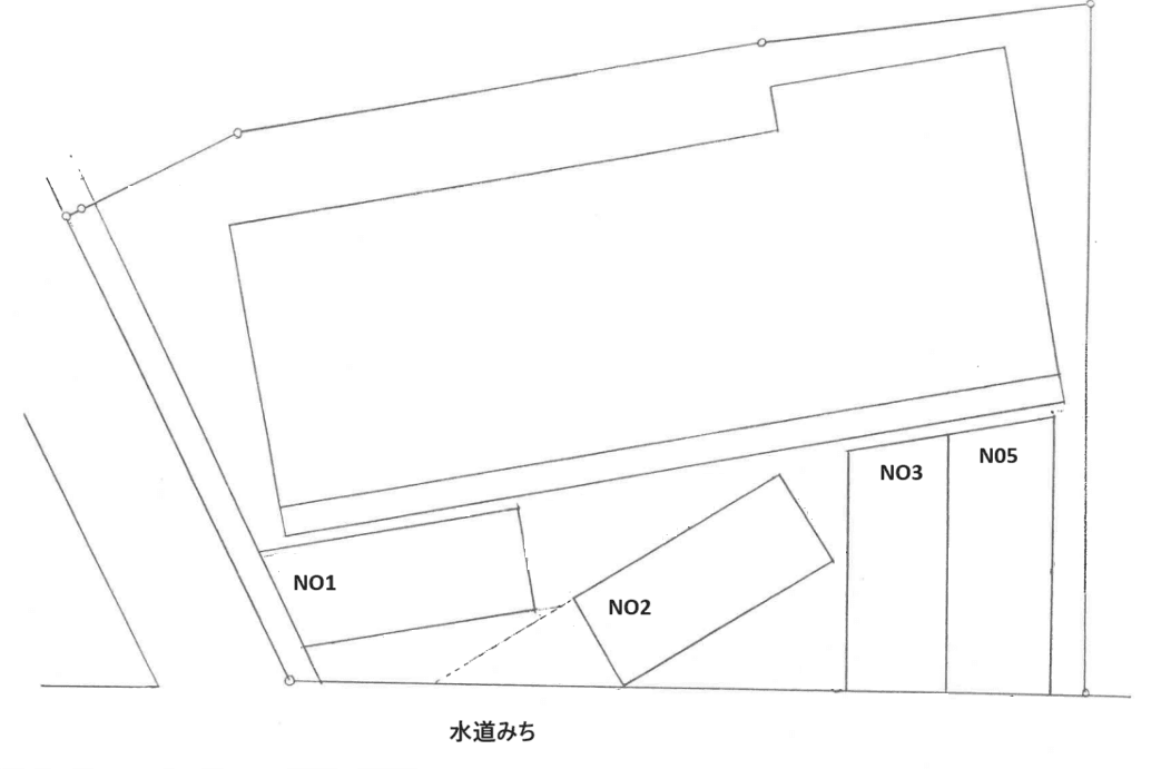 第６フォーブル竹内駐車場の駐車配置図