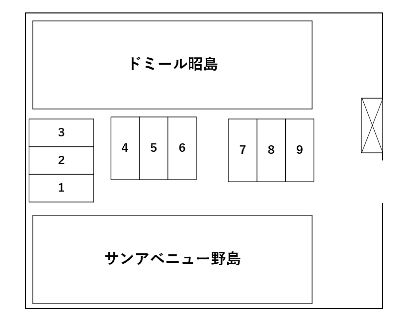 サンアベニュー野島の駐車配置図