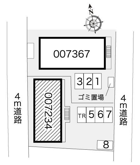 中曽根Ⅰ(7234)の駐車配置図
