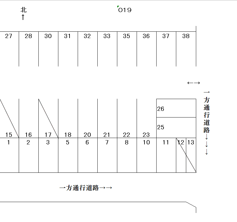 岩倉－19の駐車配置図