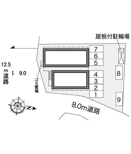 ｗｉｌｌ　Ⅱ(30170)の駐車配置図