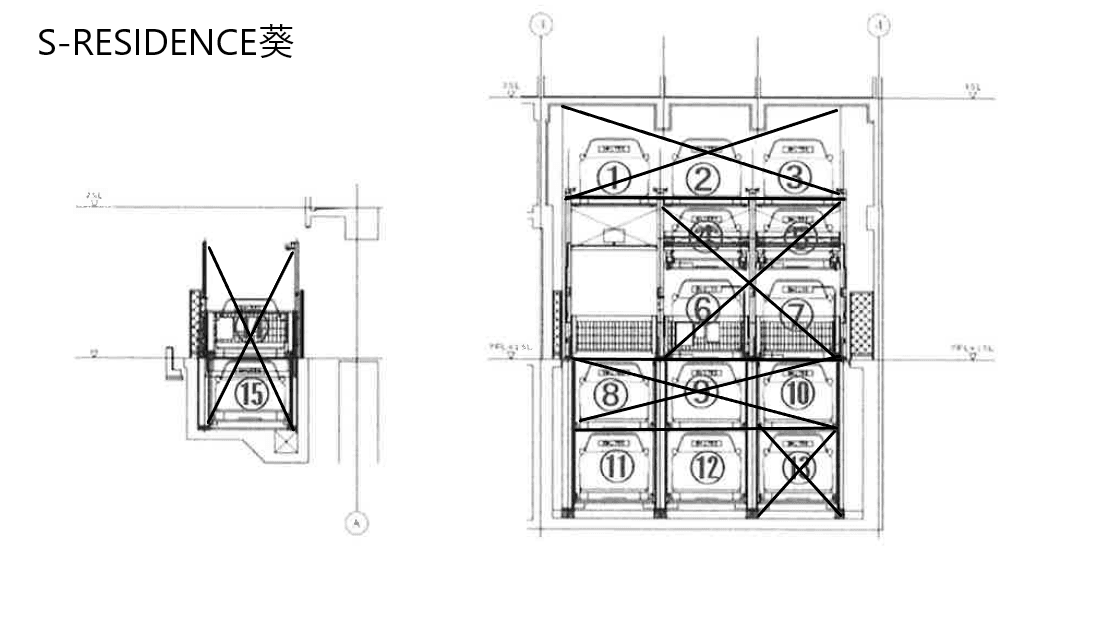 S-RESIDENCE葵の駐車配置図