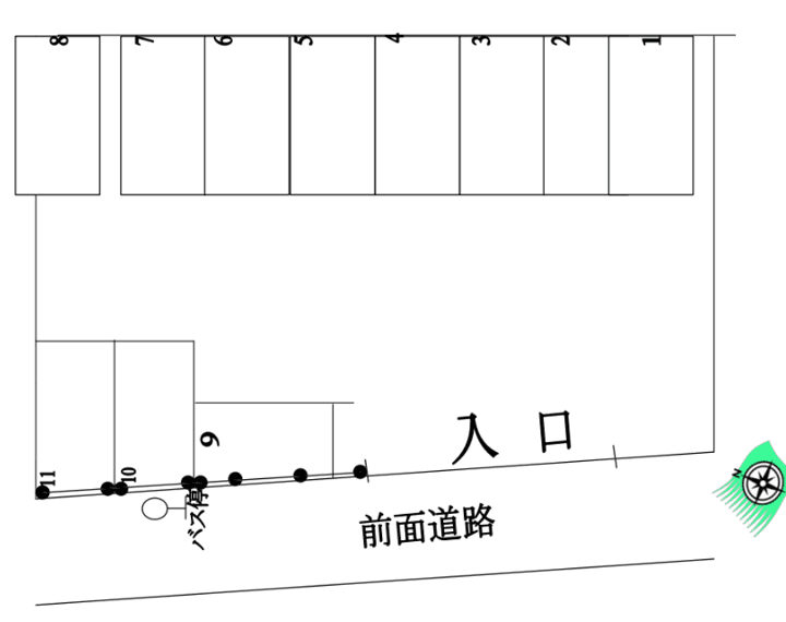 小菅（Ｂ）駐車場の駐車配置図