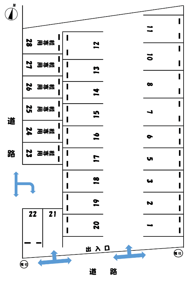 ６９７の駐車配置図