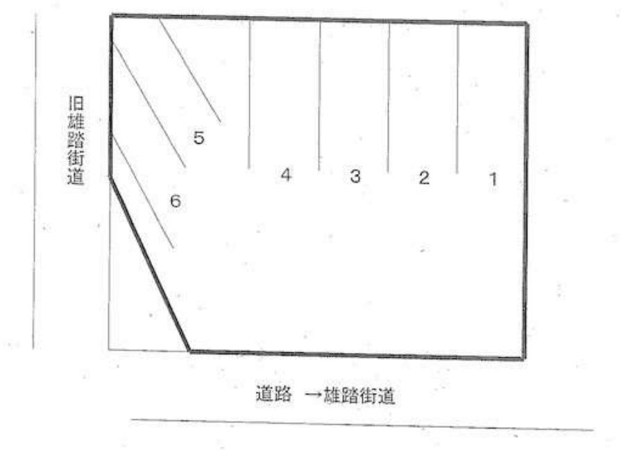 志都呂町鈴木様駐車場の駐車配置図