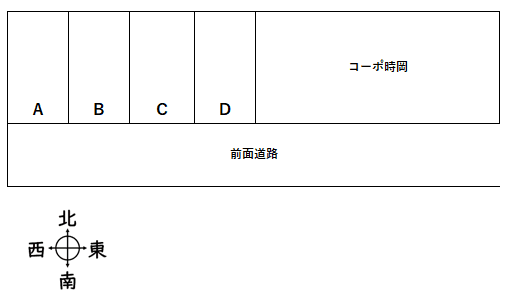 清輝橋月極駐車場の駐車配置図