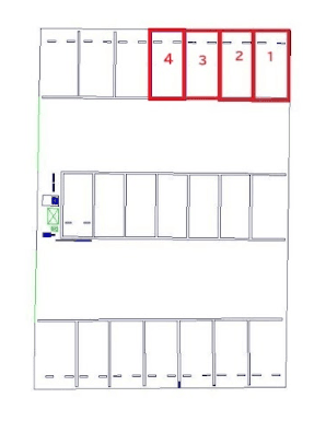 木更津駅前第２の駐車配置図
