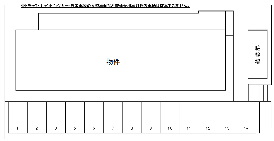 森の台岸駐車場の駐車配置図